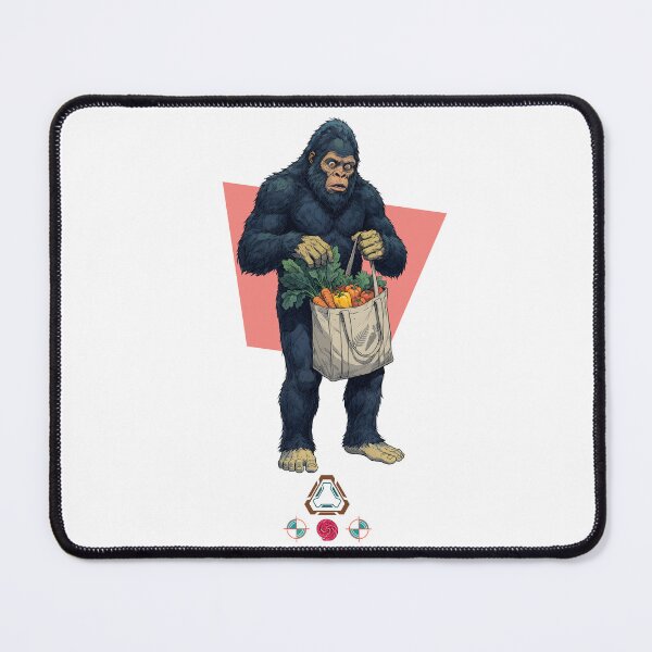 Item preview, Bigfoot Doing Grocery Shopping - Funny Sasquatch with Vegetable Tote Bag designed and sold by Whimsy Trail Co.