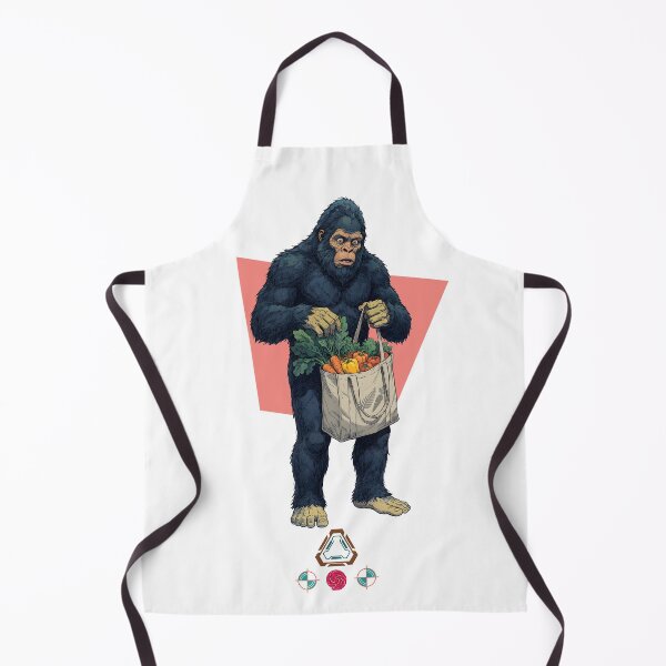 Item preview, Bigfoot Doing Grocery Shopping - Funny Sasquatch with Vegetable Tote Bag designed and sold by Whimsy Trail Co.