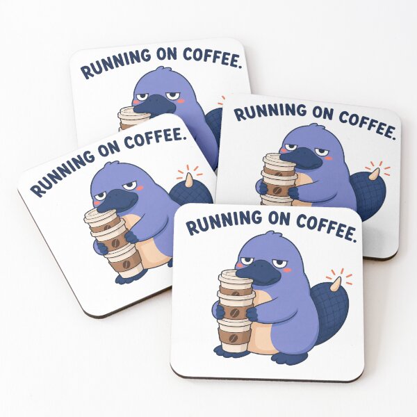 Item preview, Running on Coffee Funny Platypus designed and sold by OddFellasClub.