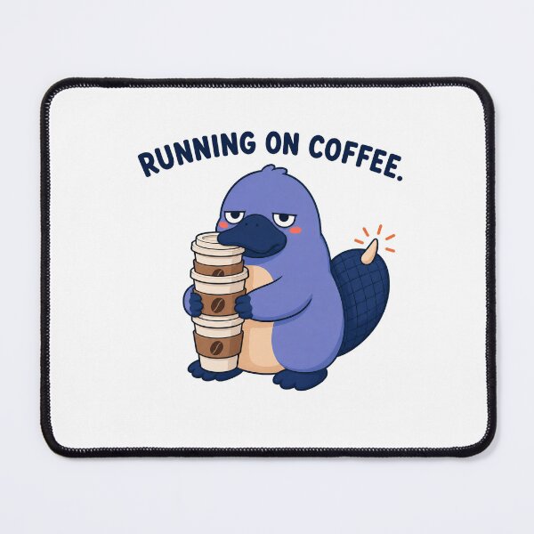 Item preview, Running on Coffee Funny Platypus designed and sold by OddFellasClub.