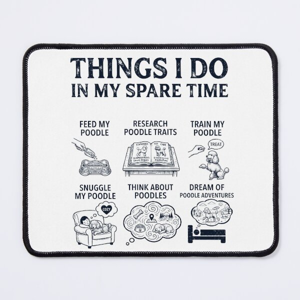 Item preview, Funny Poodle Lover Spare Time Activities designed and sold by dian-rody-crest.