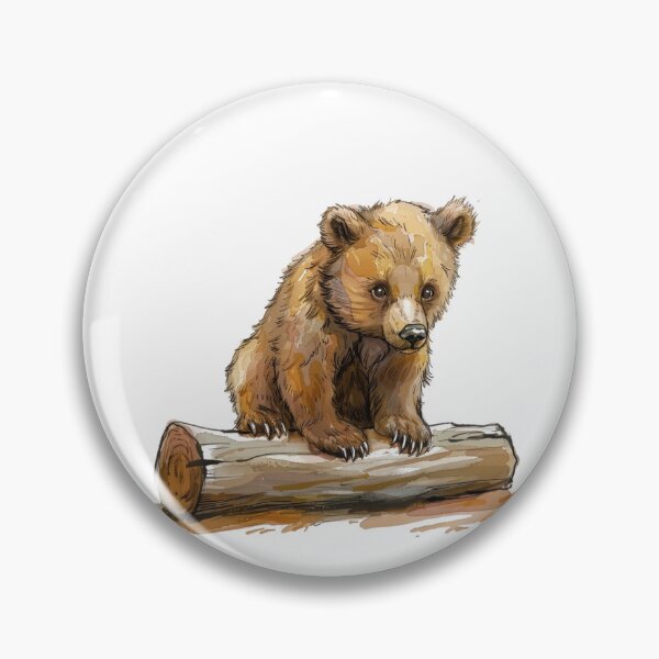 Item preview, Bear Cub | Cute Woodland Animal Watercolor Art designed and sold by Mandayartstudio.
