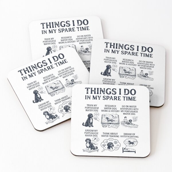 Item preview, Funny Portuguese Water Dog Lover Spare Time Activities designed and sold by dian-rody-crest.