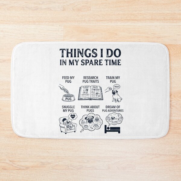 Item preview, Funny Pug Lover Spare Time Activities designed and sold by dian-rody-crest.