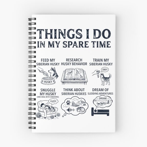 Item preview, Funny Siberian Husky Lover Spare Time Activities designed and sold by dian-rody-crest.