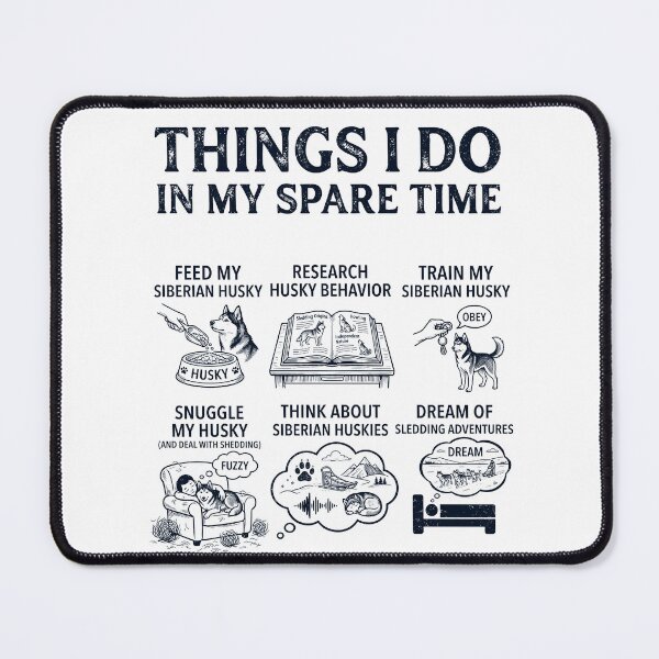 Item preview, Funny Siberian Husky Lover Spare Time Activities designed and sold by dian-rody-crest.