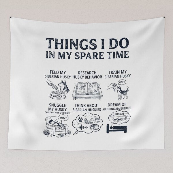 Item preview, Funny Siberian Husky Lover Spare Time Activities designed and sold by dian-rody-crest.
