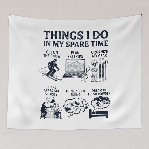 Item preview, Funny Skiing Lover Spare Time Activities designed and sold by dian-rody-crest.