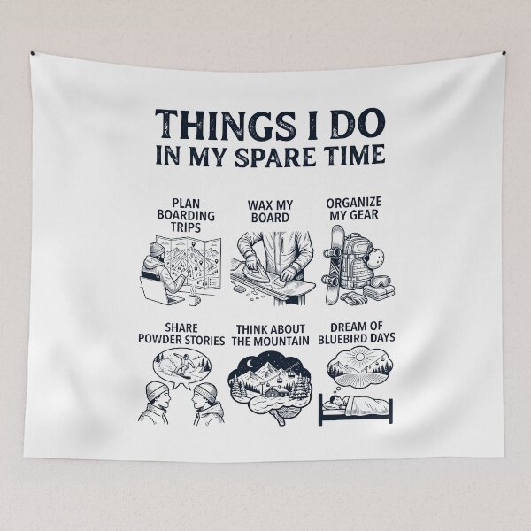 Item preview, Funny Snowboarding Lover Spare Time Activities designed and sold by dian-rody-crest.