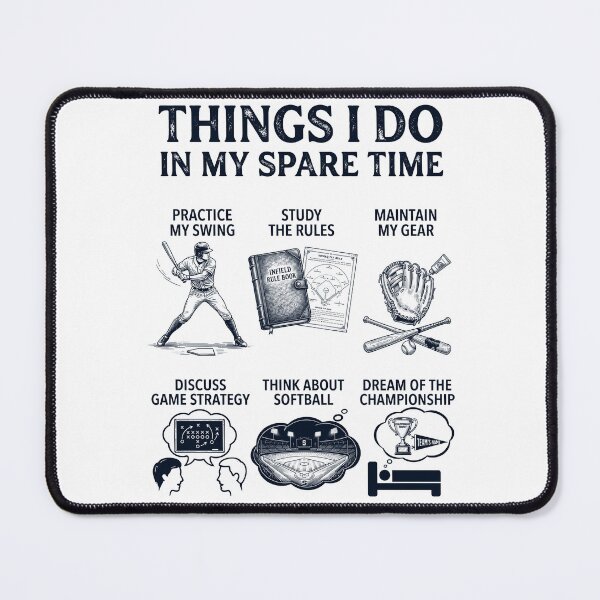 Item preview, Funny Softball Lover Spare Time Activities designed and sold by dian-rody-crest.