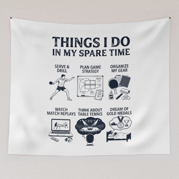 Item preview, Funny Table Tennis Lover Spare Time Activities designed and sold by dian-rody-crest.