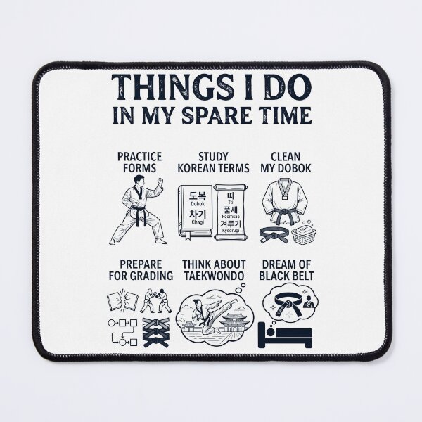 Item preview, Funny Taekwondo Lover Spare Time Activities designed and sold by dian-rody-crest.