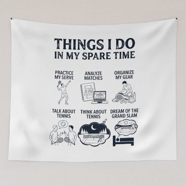Item preview, Funny Tennis Lover Spare Time Activities designed and sold by dian-rody-crest.