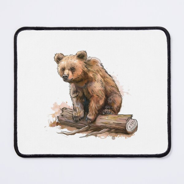 Item preview, Bear Cub | Cute Woodland Animal Watercolor Art designed and sold by Mandayartstudio.