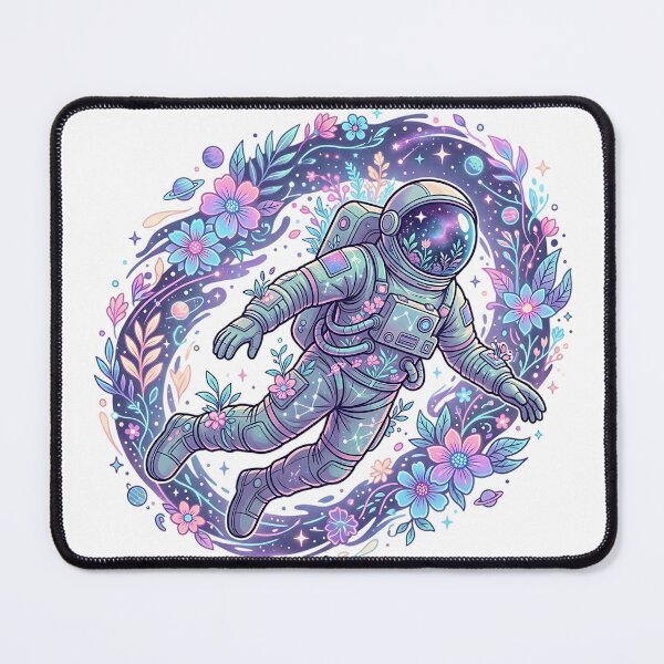 Item preview, Astroflora Floral Astronaut Floating in Space Galaxy Art designed and sold by iwzzuel.