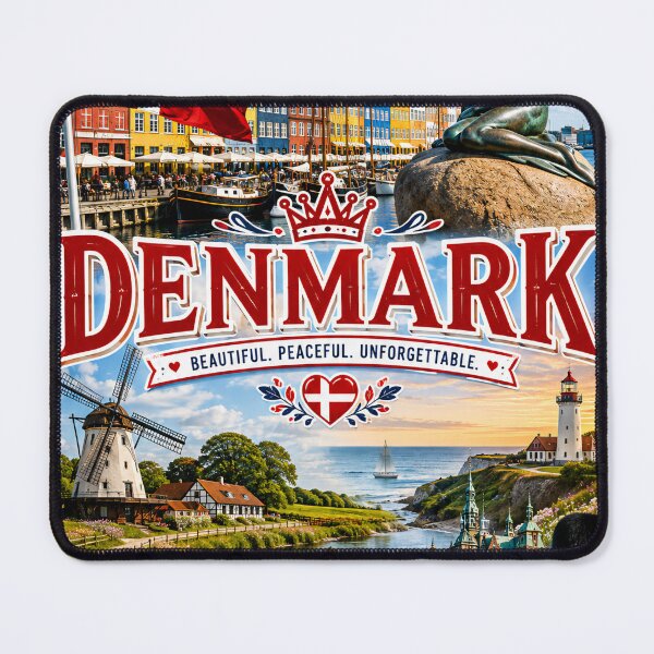 Item preview, Denmark Hygge Travel Poster | Copenhagen Nyhavn & Little Mermaid Scenic Art designed and sold by alexcorporation.