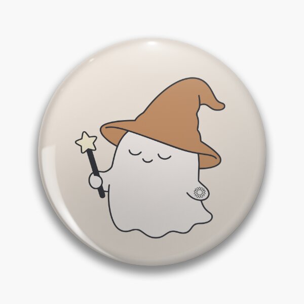 Item preview, Minimalist Retro Cute Ghost with Magic Wand designed and sold by suncorner28.