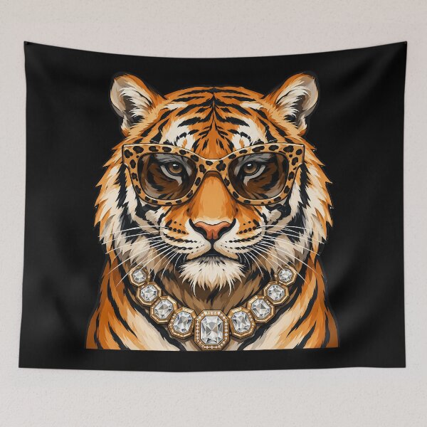 Item preview, Tigre glamuroso, leopardo preppy designed and sold by Ribeiro-Art.
