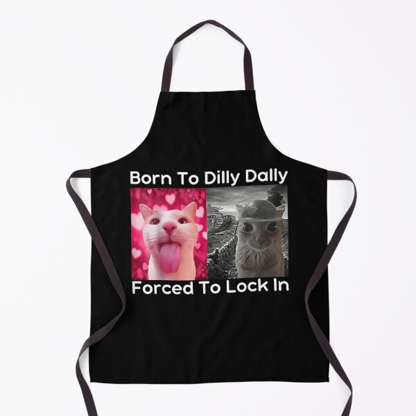 Item preview, Born To Dilly Dally Forced To Lock In Funny Cat Meme T-Shirt designed and sold by Remontadarnia.