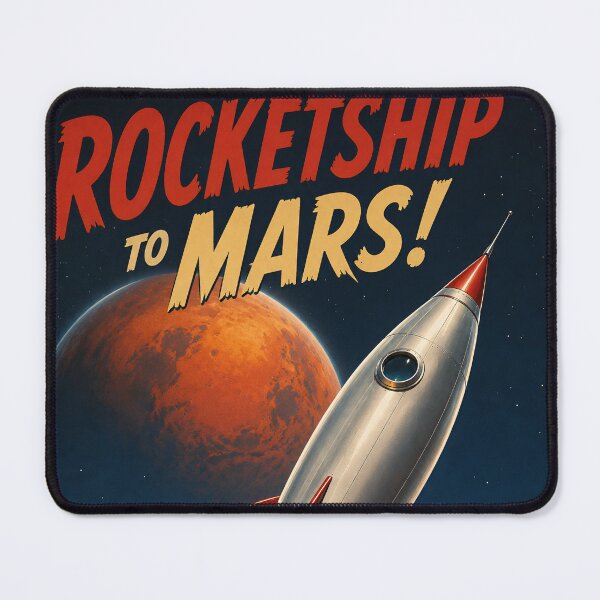 Item preview, Rocketship To Mars Retro Science Fiction Poster designed and sold by Moviebuff91.