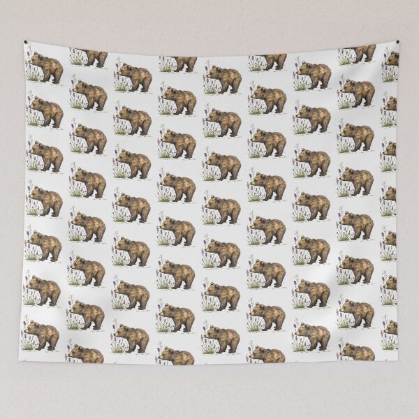 Item preview, Bear Cub | Cute Woodland Animal Watercolor Art designed and sold by Mandayartstudio.