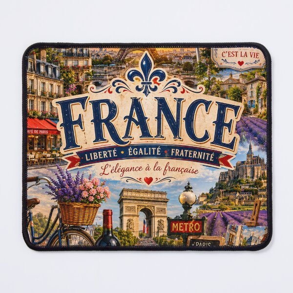 Item preview, France Paris Travel Poster | Eiffel Tower Cafe & Lavender Fields Vintage Art designed and sold by alexcorporation.