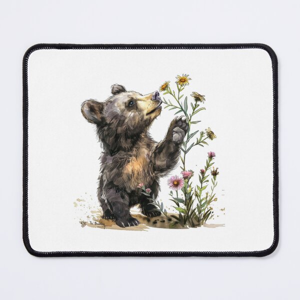 Item preview, Bear Cub | Cute Woodland Animal Watercolor Art designed and sold by Mandayartstudio.