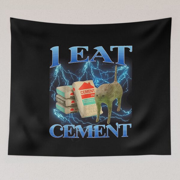 Item preview, I Eat Cement Funny Cat Meme Gen Z Brainrot Humor T-Shirt designed and sold by Remontadarnia.