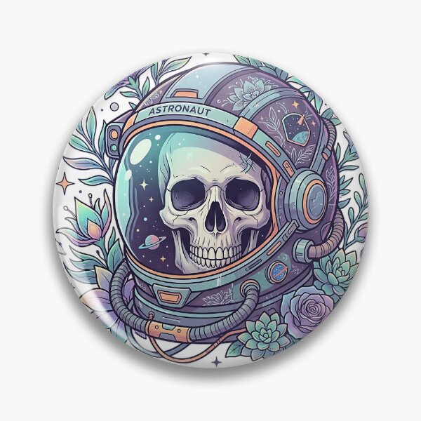 Item preview, Astro Flora Astronaut Skull Pastel Botanical Space Helmet designed and sold by iwzzuel.