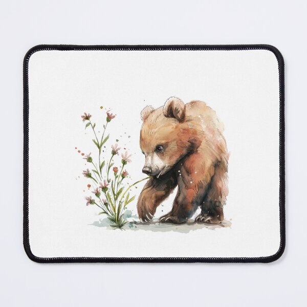 Item preview, Bear Cub | Cute Woodland Animal Watercolor Art designed and sold by Mandayartstudio.