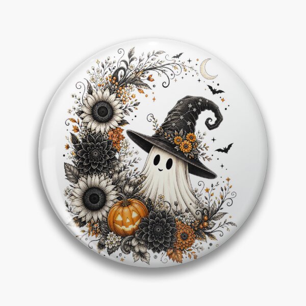 Item preview, Dark Floral Witch Ghost Sunflower Halloween designed and sold by VioletNance.