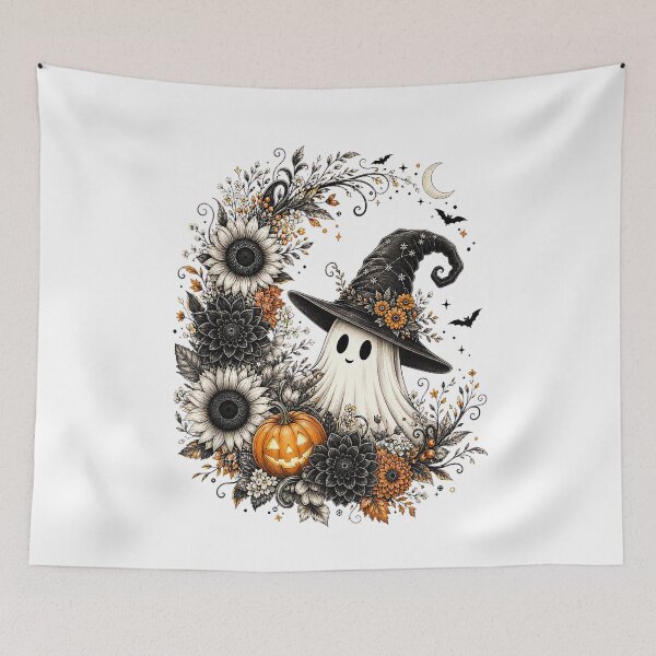 Item preview, Dark Floral Witch Ghost Sunflower Halloween designed and sold by VioletNance.