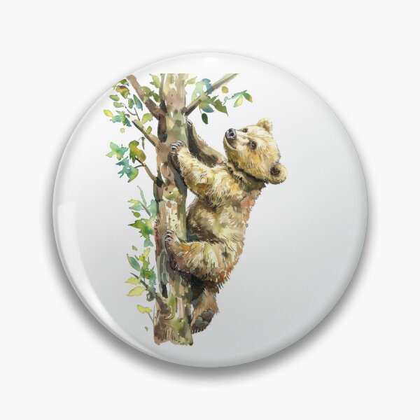 Item preview, Bear Cub | Cute Woodland Animal Watercolor Art designed and sold by Mandayartstudio.