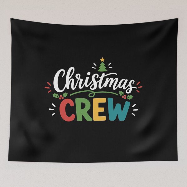 Item preview, Christmas Crew Christmas Tree Holly Holiday Festive Retro designed and sold by mraihan.