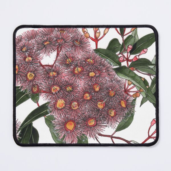 Item preview, Eucalyptus Corymbia flowers leaves pink green designed and sold by blueidesign.