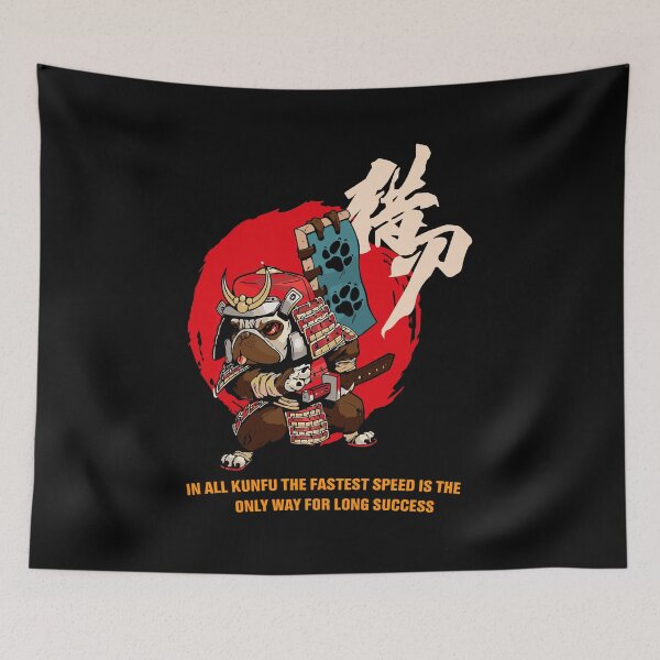 Item preview, Samurai Pug Dog - Badass Japanese Martial Arts Aesthetic designed and sold by lossonbal.