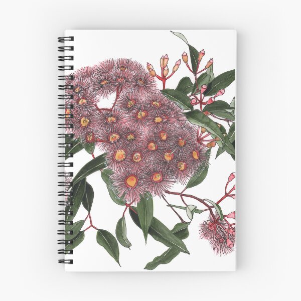 Item preview, Eucalyptus Corymbia flowers leaves pink green designed and sold by blueidesign.