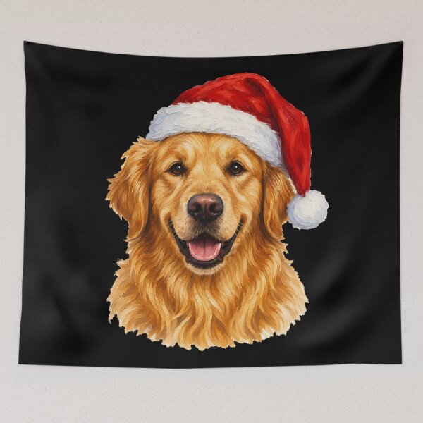 Item preview, Hand-Painted Golden Retriever, Christmas Dog designed and sold by Ribeiro-Art.