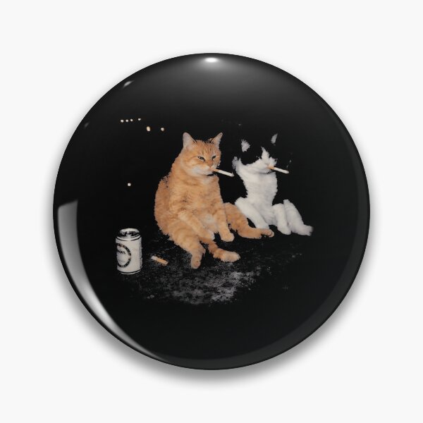 Item preview, Funny Smoking Cats Drinking Beer Meme Vintage T-Shirt designed and sold by Aliaalerud.