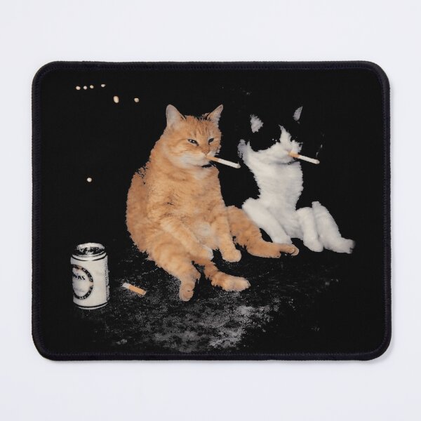 Item preview, Funny Smoking Cats Drinking Beer Meme Vintage T-Shirt designed and sold by Aliaalerud.