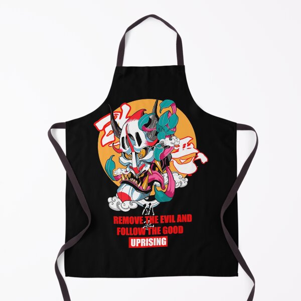 Aperçu de l'œuvre Éliminez le mal - Masque Oni japonais streetwear créée et vendue par lossonbal.