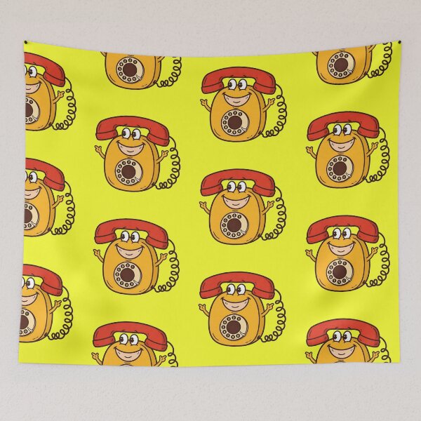 Item preview, Happy Retro Rotary Phone Character designed and sold by PreeCha Art & Co..