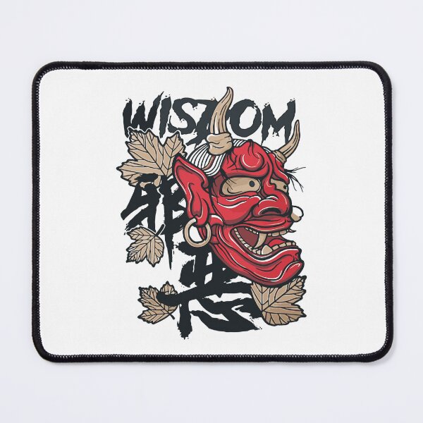Item preview, Wisdom Japanese Oni Mask - Neo Traditional Red Demon designed and sold by lossonbal.
