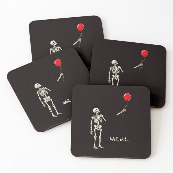 Item preview, Funny Halloween Skeleton Humor with Lost Balloon designed and sold by ImeldaSparks.
