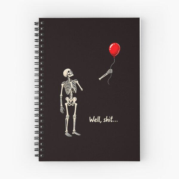 Item preview, Funny Halloween Skeleton Humor with Lost Balloon designed and sold by ImeldaSparks.