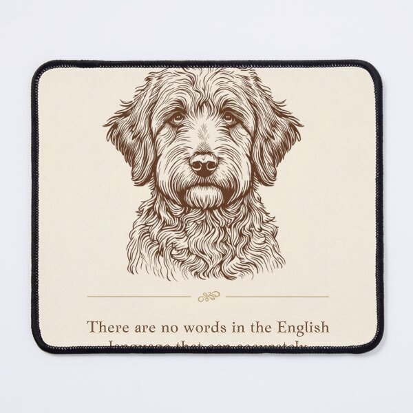 Item preview, Vintage Aussiedoodle Portrait Dog Love Quote designed and sold by WaggingTailsCo.