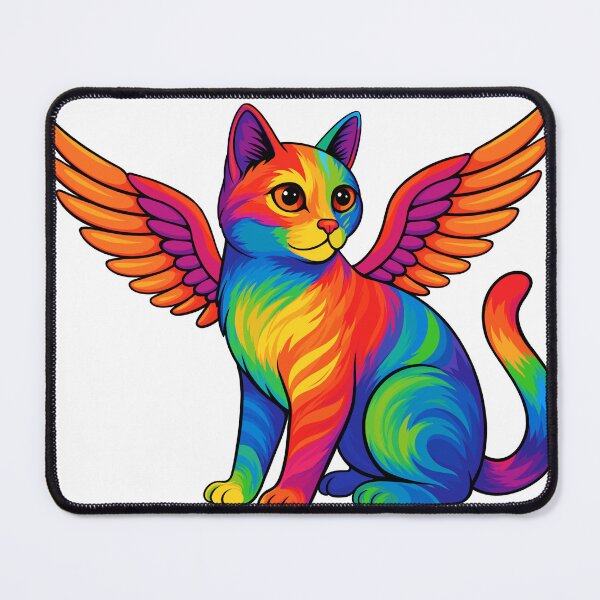 Item preview, Rainbow Winged Cat designed and sold by PolinaMirralisa.