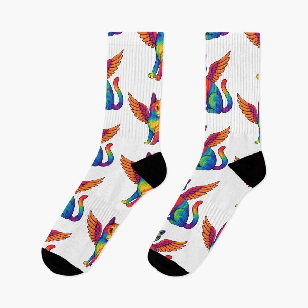 Item preview, Rainbow Winged Cat designed and sold by PolinaMirralisa.