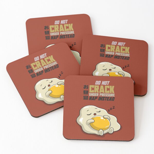 Item preview, Do not Crack Under Pressure - Funny Kawaii Chibi food - egg sunnyside designed and sold by ZenReiArt.
