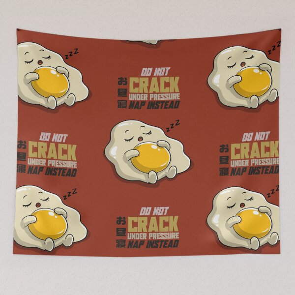 Item preview, Do not Crack Under Pressure - Funny Kawaii Chibi food - egg sunnyside designed and sold by ZenReiArt.